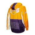 thumbnail image 3 of Men's Mitchell & Ness Purple Los Angeles Lakers Hardwood Classics Big Shot Premium Full-Zip Windbreaker Jacket, 3 of 6
