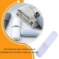 thumbnail image 4 of Bewildely Cepillo de Caja de almacenamiento de de con tapa Estuches portátiles a prueba de polvo Organizador de tenedores de Juegos de accesorios de baño Blanco transparente Bewildely HA0094-02B, 4 of 6
