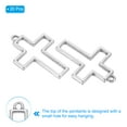 thumbnail image 3 of Uxcell Cross Shape Alloy Open Back Bezel Pendants DIY Hollow Resin Frame, Silver Tone 20 Pack, 3 of 5