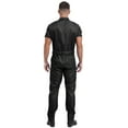 thumbnail image 2 of MSemis Men’s Coveralls Short Sleeve Mechanic Uniforms Work Overalls Jumpsuits with Removable Belt Black S, 2 of 7