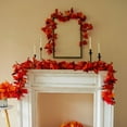 thumbnail image 4 of 6Pcs Fall Maple Leaves Garland, Artificial Autumn Vine for Decor, Hanging Decor for Mantle Door Fireplace Festival, Nanoei 6X Wreath D, 4 of 7