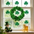 thumbnail image 3 of WEGFTDUOP St. Patrick's Day Trefoil Ribbon Wreath Irish Wires Wreath With Floral Shape Table Candleholder Wreath Decoration, 3 of 4