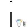 thumbnail image 1 of FSLiving Lampe sur Rail de Type H, Aspect Linéaire Ciblé, Télécommande de Projecteur DEL Réglable, Changement de Couleur RVB Blanc Ampoule Minuterie GU10 Mini Lumières Montées sur Rail pour Cuisine Vitrine, Noir, 1 of 9