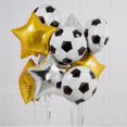 thumbnail image 4 of 1 juego de globos de fútbol de 18 pulgadas, globos de látex negros y verdes para cumpleaños de niños, baby shower, decoración para fiestas deportivas de fútbol, gobos de aire, juguete para niños, 4 of 5