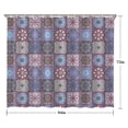 thumbnail image 5 of Purple Ethnic Geometric Patchwork Pattern Shower Curtain 84"x72" ,Bathroom Decorative Shower Curtains Set with 12 Hooks,Modern Waterproof Washable Shower Curtain, 5 of 6