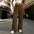 thumbnail image 5 of Smsaxvxz Wide Leg Sweatpants for Women Lightweight Breathable Outdoor Athletic Running Work Pants with Pockets Brown S, 5 of 8