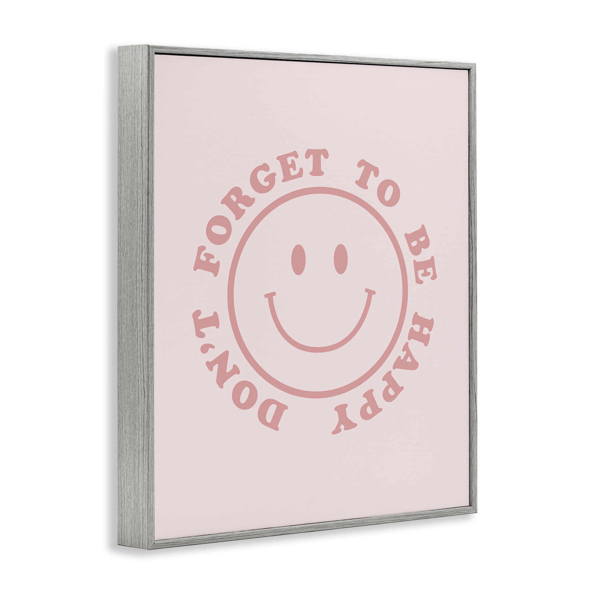 Stupell Industries Don't Forget Be Happy Typography Painting Gray Framed Art Print Wall Art, 16 x 20
