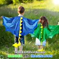 thumbnail image 2 of Disfraz IROLEHOME con alas de dragón para niños, disfraz de dinosaurio (azul), 2 of 9