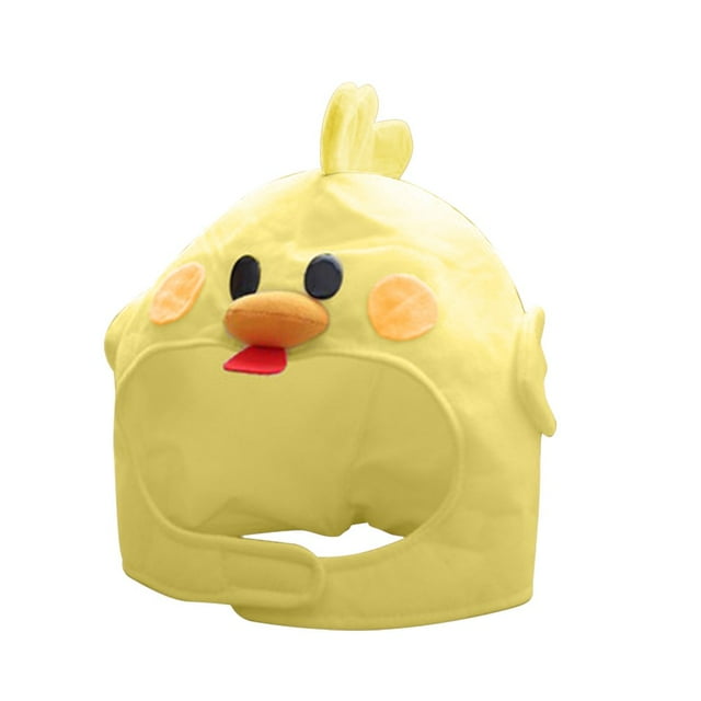 OUSITAID Chicken Hat Toy Cosplay Props Accessories Plush Head Fancy Taiyaki Cosplay Cap Photo Props