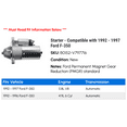 thumbnail image 2 of Starter - Compatible with 1992 - 1997 Ford F-350 1993 1994 1995 1996, 2 of 2