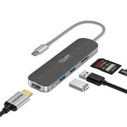 USB C Hub, TSUPY 5 in 1 USB C Adapter with USB-C to HDMI 4K, 2 USB 3.0 Ports, SD & TF Card Reader for MacBook Pro