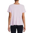thumbnail image 4 of Time and Tru Women's Short Sleeve Peplum T-Shirt, 4 of 5
