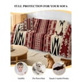 thumbnail image 4 of Red Beige Boho Couch Cover for Dogs, Vintage Abstract Art Ethnic Tribe Washable Sofa Covers Slipcover for Pets Dogs Futon Cover, Couch Recliner Covers, Oversized Chair Slipcover 71"x91", 4 of 9