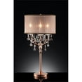 thumbnail image 2 of 35" Tall Metal Table Lamp "Rosie" with Silvery Pink finish and Crystal Accents, Fabric Shade, 2 of 2