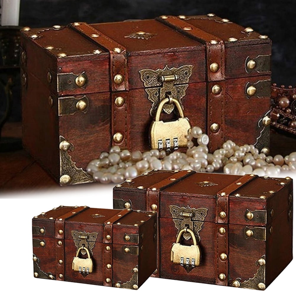 Brown jewelry box Big treasure bag Faux leather bag with handle