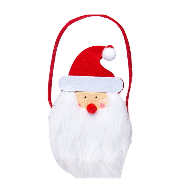 Regalo de Navidad Bolsas de regalo Elementos Bolsas de almacenamiento resistentes al desgarro Colgantes de galletas para bocadillos Bolsa de Kits de decoración para fiestas Papá Noel/1 ud. Bearachild HA068921-01