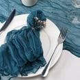 thumbnail image 5 of Holzlrgus Cheesecloth Napkins Set of 6, 20 x 20 Inch Gauze Dinner Cloth Napkins, Handmade Square Rustic Table Napkins for Parties Weddings Event Family Dinner Boho Boho Decoration, Peacock Blue, 5 of 7