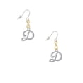 thumbnail image 2 of Delight Jewelry Silvertone Small Gelato Script Initial - D - Gold Tone Infinity French Earrings, 2 of 4