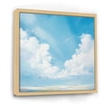 thumbnail image 2 of Designart "Cloud Drift In Minimalist Horizon I" Minimalism Floater Framed Canvas Wall Art, 2 of 5