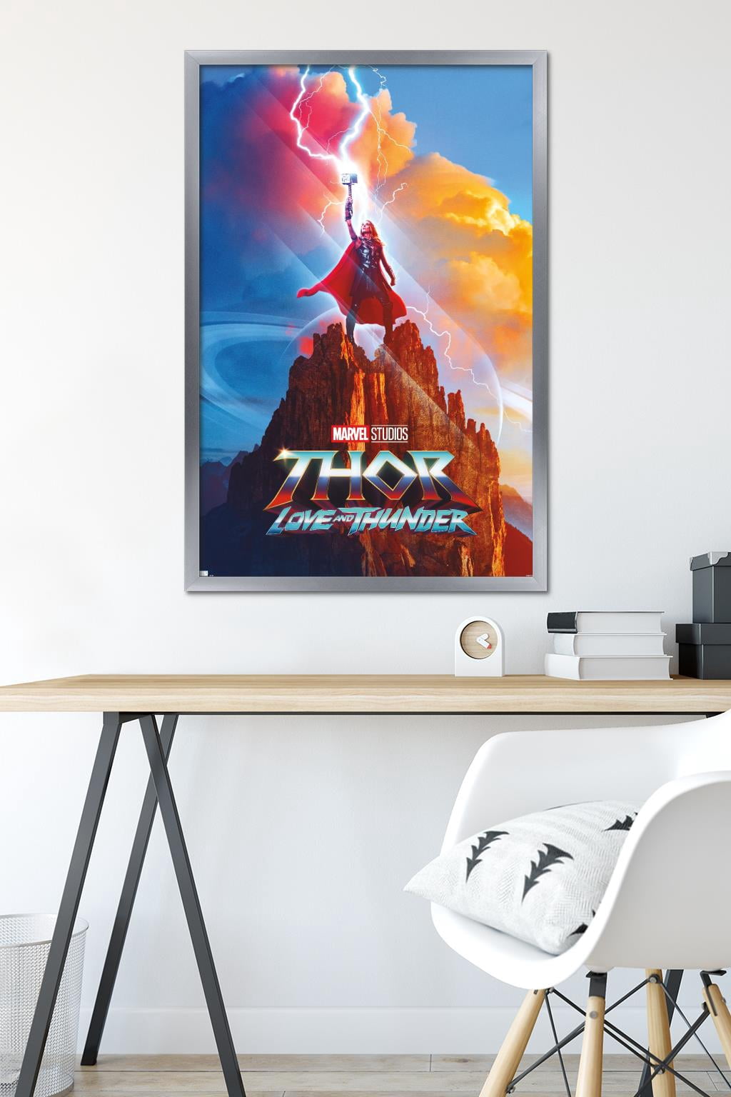 Marvel Thor: Love and Thunder - Mighty Thor One Sheet Wall Poster, 22.375" x 34" Framed