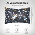 thumbnail image 6 of Bingfone Space Cars Print Satin Pillowcase for Hair - Standard Size with Zipper Silky & Soft Pillow Covers,20x30 inches, 6 of 8