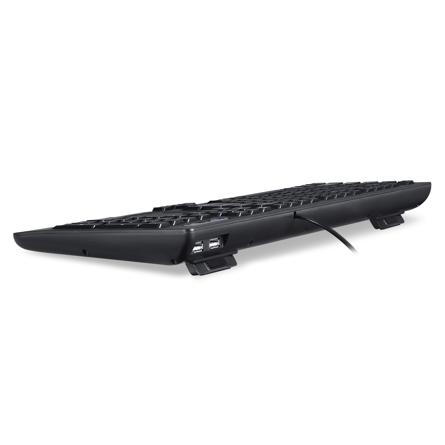 Perixx Periboard-313 Wired USB Backlit Computer Keyboard With Touchpad, Full Size, 3 Level Backlight, Black