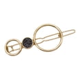 thumbnail image 3 of Pinza para el pelo minimalista hueca, horquilla turquesa, accesorios para el cabello Doble aro negro, 3 of 8