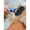 thumbnail image 2 of Undercoat Rake for Cats Dog Cat Rake Brush Grooming Tool Safe to Use 2 in 1 Dematting Comb and Deshedding Tool for Mats Tangles Loose Hair Removing Shedding 2 Sizes Available everywhere, 2 of 5