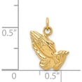 thumbnail image 4 of 14K Yellow Gold Praying Hands Charm (17 X 12) Made In United States xr323, 4 of 6