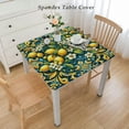 thumbnail image 2 of HAOXIT  White Flowers of Lemon and Fruit in Sicilian Style Tablecloth Rectangle Table Cloth Cover for Kitchen Dinning Camping Party Wedding Tabletop Decor 54''x54'', 2 of 7