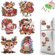 thumbnail image 1 of Pintura Nevera Imán Diamantes Refrigerador Arte Calcomanías Diamante 6 Piezas Navidad para, 1 of 9