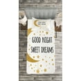 thumbnail image 3 of Ambesonne Saying Quilted Bedspread Set 2 Pcs, Cheerful Calligraphy, Twin Size, Sand Brown Black, 3 of 3