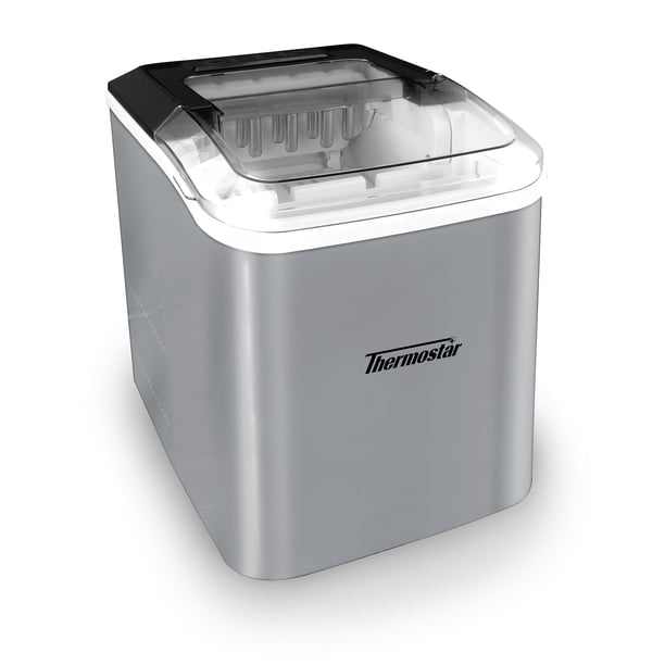 Máquina de hielo Nostalgia Thermostar automática autolimpiante plateada
