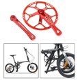 thumbnail image 4 of Juego de bielas de bicicleta, bielas de bicicleta de montaña de aleación de aluminio hueco integral de una sola 45/447/53/56 / 58T de Rojo 56T Soledad Bicicleta Crankaet, 4 of 10