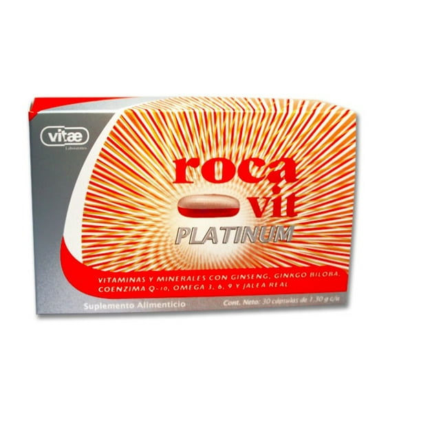ROCAVIT PLATINUM 30 Cápsulas. Vitaminas y minerales. Suplemento Alimenticio. ROCA VIT CAPSULAS