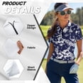 thumbnail image 5 of Uorisanigo Hibiscus Flower Couple Matching Outfit Golf Shirts for Men Women Dry Fit 1/4 Zip Up Sport Short Sleeve Summer Tennis T Shirt Size 2XL Lightweight Athletic Workout Tops, 5 of 8