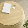 thumbnail image 5 of BOFANG Pleated Circle Fabric Storage Ottoman, Multi-Function Coffee Table and Seat(Natural), 5 of 6