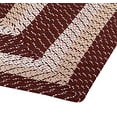 thumbnail image 5 of Better Trends 24"x 48"x 48" L-Shape Braided Rug 100% Polypropylene Durable and Stain Resistant Reversible Indoor Area Utility Rug, Country Stripe Collection - Burgundy Stripe, 5 of 5