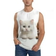 thumbnail image 1 of Fotbe Cute Kittens And Puppy Men's Camiseta sin Mangas Estampada para Hombres, Playera Casual para Gimnasio, Entrenamiento, Playa-XX-Large, 1 of 7
