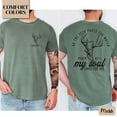 thumbnail image 4 of Psalm 42:1 Deer Antler Christian T-Shirt – Comfort Colors Moss Bible Verse Tee for Men & Women, 4 of 6