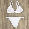thumbnail image 5 of Women's Sexy 2 Piece Swimsuit Solid Brazilian Bikinis for Women O-Ring Triangle Top with Cheeky Bikini Bottom, 5 of 5