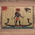 thumbnail image 3 of Ambesonne Egyptian Print Jigsaw Puzzle, Design Eye and Boat Theme, Heirloom-Quality Fun Activity for Family Durable Cardboard, 1000 pcs, Multicolor, 3 of 5