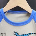 thumbnail image 6 of TOWED22 Newborn Infant Baby Boy Clothes 2 Pieces Crewneck Short Sleeve Raglan Tee Top Dinosaur Print Elastic Waist Pocket Shorts Outfits(Blue,1-2 Y), 6 of 9