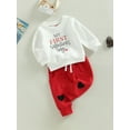 Newborn Infant Baby Boy Valentines Outfits My 1st Valentines Day Sweatshirts Pants Valentine's