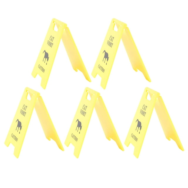 Cat Vomit Sign Dog Vomit Sign Warning Sign for Pets Funny Desk Decoration with Unique Design for Home Office Safety