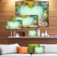 thumbnail image 3 of Fleurs Vintage en Forme de Cœur - Grande Oeuvre Florale sur Toile, 3 of 4
