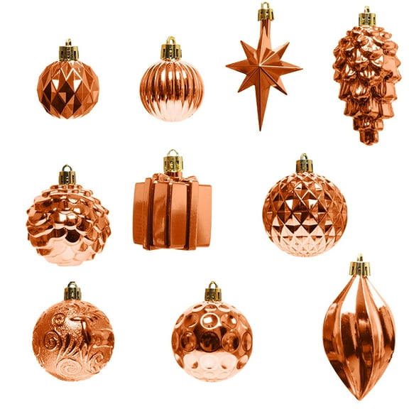 Twfbrm Christmas Ball Ornaments Shatterproof Plastic Tree Ornaments 12PCS Shaped Styles Xmas Tree Holiday Decor,8cm/3.14"