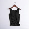 thumbnail image 4 of GZWYHT Women Camisole With Built-In Bra，Ribbed Sleeveless Adjustable Spaghetti Straps Cropped Tank Top Square Neck Going Out Camisole Top Casual Sleeveless Cami Shirts, 4 of 7