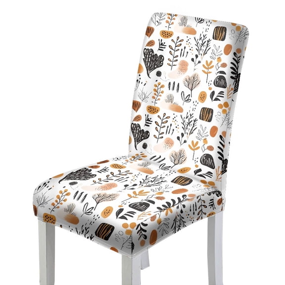 Xoenoiee Abstract Boho Geometric Art Print Waterproof Dining Room Chair Cover, Stretch Jacquard Parson Chair Slipcover Removable Washable Chair Protector for Home, Restaurant, Banquet, 1 Set