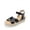 BLACK-2, variant on Women's Open Toe Ankle Strap Espadrille Flatform Platform Wedge Sandals